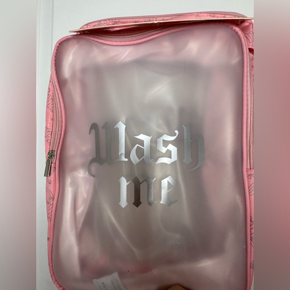 Juicy Couture Pink 2 in 1 Transparent zipper Travel laundry bag & packing cube - Picture 4 of 7